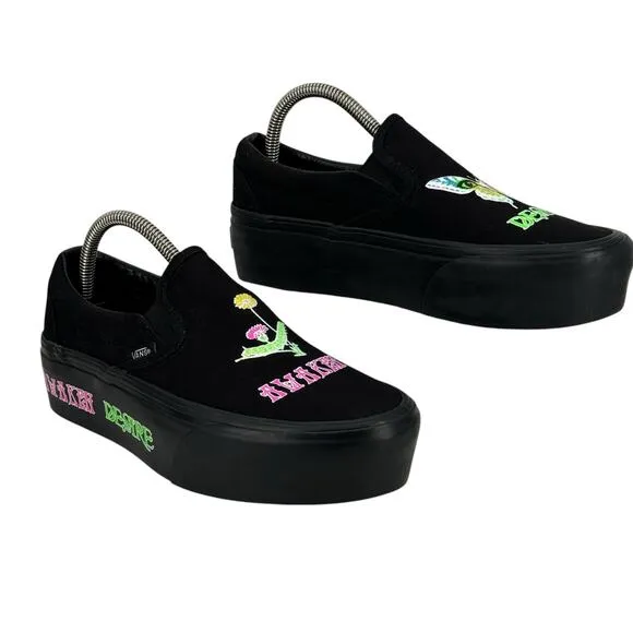 Vans Womens Awaken Desire Glow In The Dark SZ 7.5 Stackform Sneakers Slip On