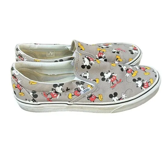 VANS X Disney 'Mickey Mouse' Slip On Classic Sneakers Mens 12