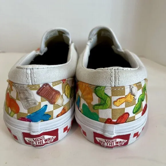 VANS X Haribo Classic Slip On Goldbears Checkerboard Multi Kids 3 Sneakers Gummy