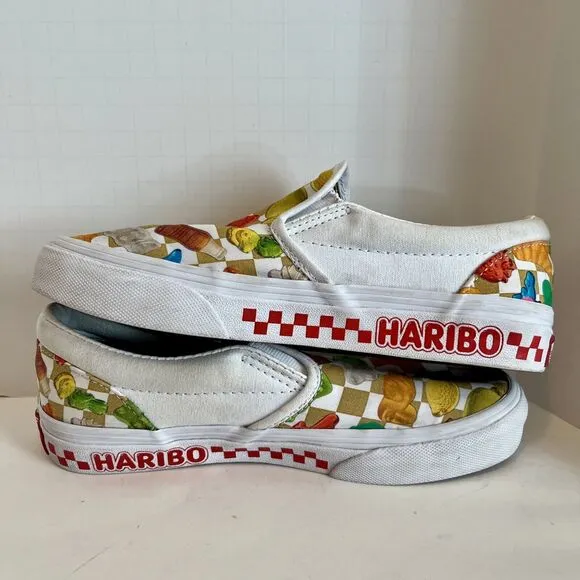 VANS X Haribo Classic Slip On Goldbears Checkerboard Multi Kids 3 Sneakers Gummy