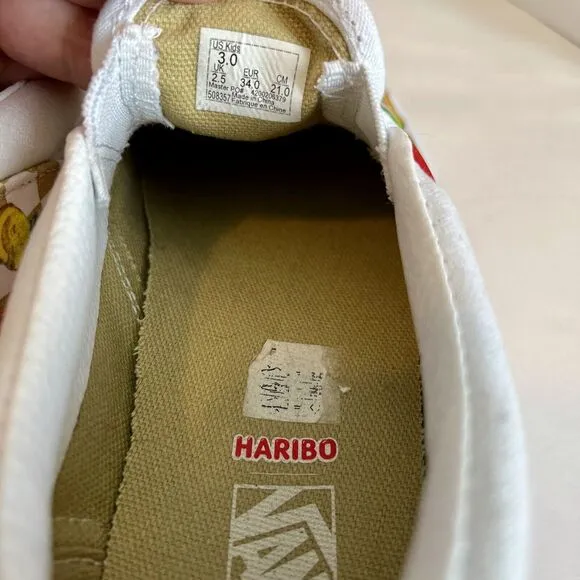 VANS X Haribo Classic Slip On Goldbears Checkerboard Multi Kids 3 Sneakers Gummy