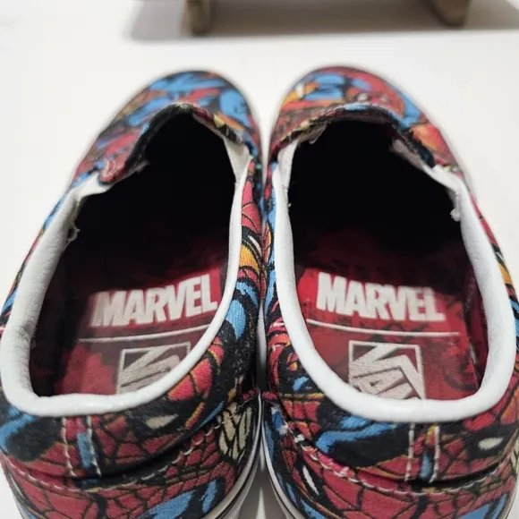 Vans X Marvel Spiderman sneakers size 8.5 mens slip on limited edition
