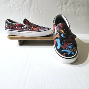 Vans X Marvel Spiderman sneakers size 8.5 mens slip on limited edition