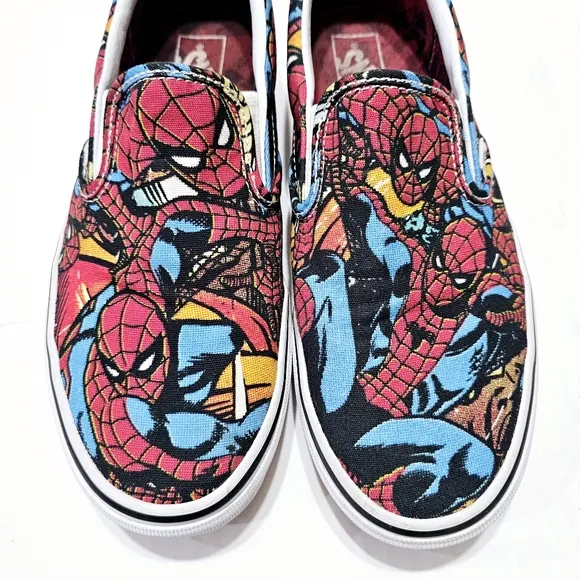 Vans X Marvel Spiderman sneakers size 8.5 mens slip on limited edition