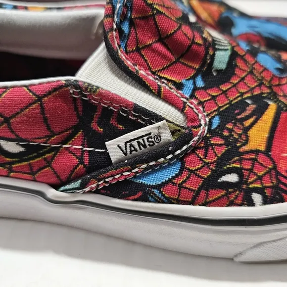 Vans X Marvel Spiderman sneakers size 8.5 mens slip on limited edition