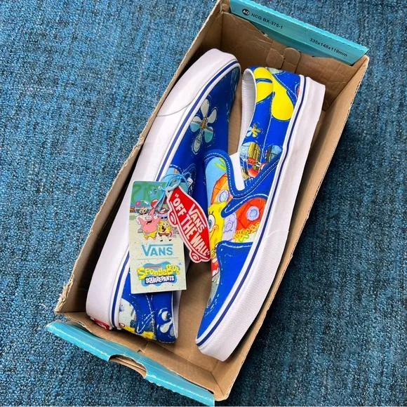 Vans x Spongebob Classic Slip On Aloha Sneakers Limited Edition