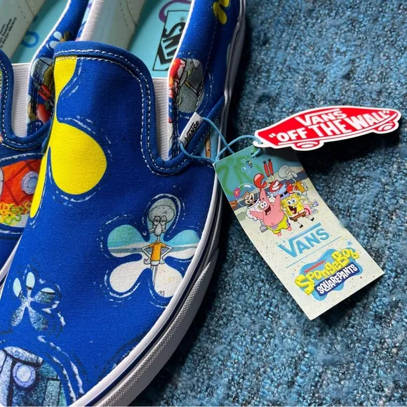 Vans x Spongebob Classic Slip On Aloha Sneakers Limited Edition