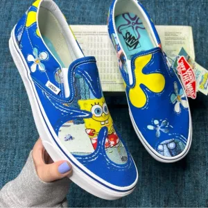 Vans x Spongebob Classic Slip On Aloha Sneakers Limited Edition