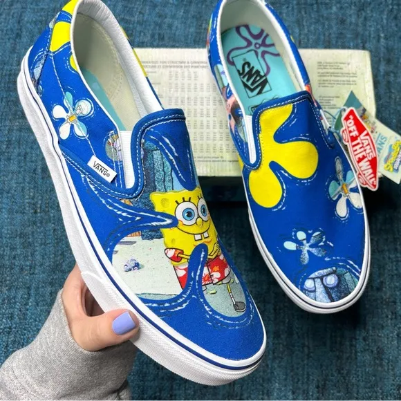 Vans x Spongebob Classic Slip On Aloha Sneakers Limited Edition