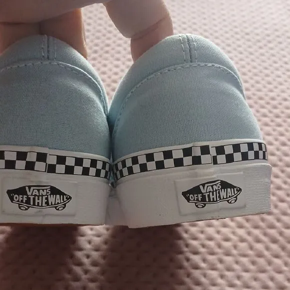 Vans Light Blue Slip-On Sneakers