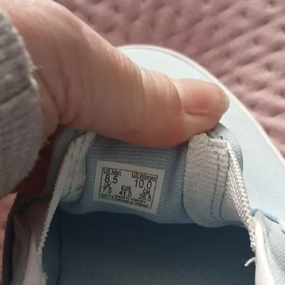 Vans Light Blue Slip-On Sneakers