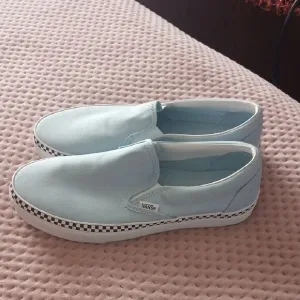 Vans Light Blue Slip-On Sneakers