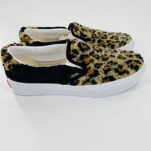 VANS Sherpa Slip-On 59 Sneakers Leopard Print Size 5.5