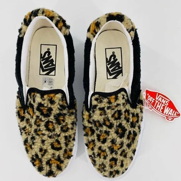 VANS Sherpa Slip-On 59 Sneakers Leopard Print Size 5.5