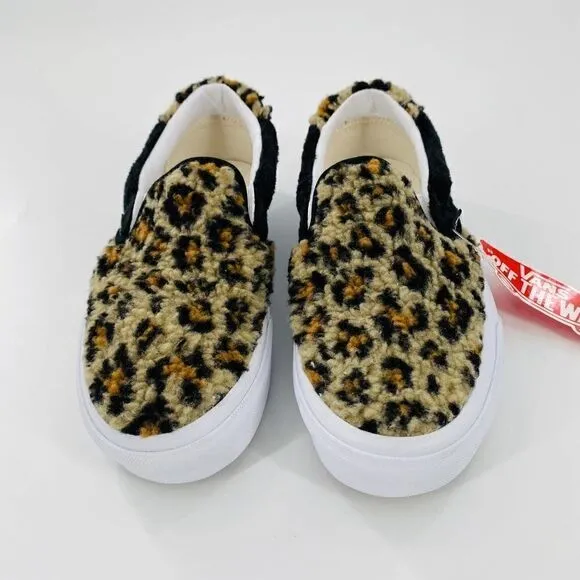 VANS Sherpa Slip-On 59 Sneakers Leopard Print Size 5.5