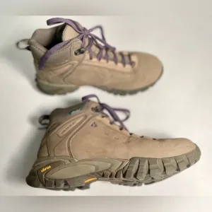 Vasque Talus Hiking Boots Womens Ultra Dry Waterproof Beige Leather Size 7.5