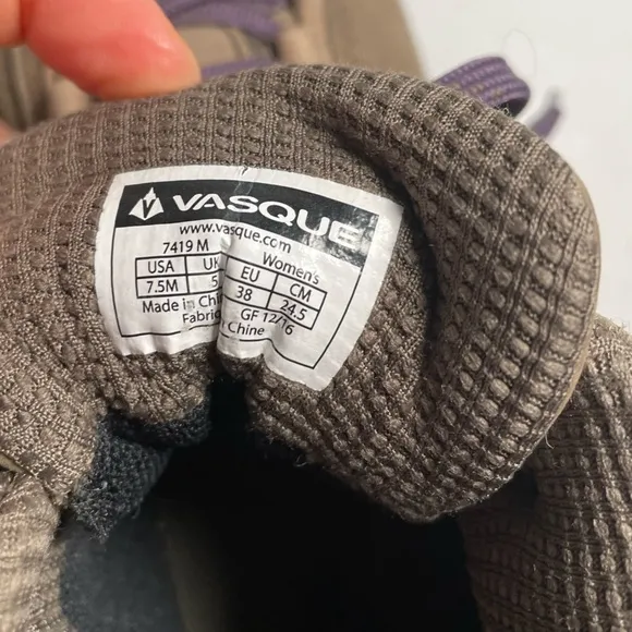 Vasque Talus Hiking Boots Womens Ultra Dry Waterproof Beige Leather Size 7.5