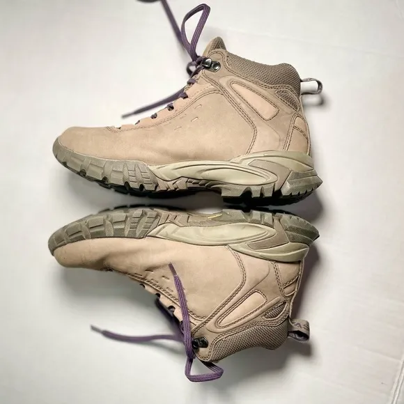Vasque Talus Hiking Boots Womens Ultra Dry Waterproof Beige Leather Size 7.5