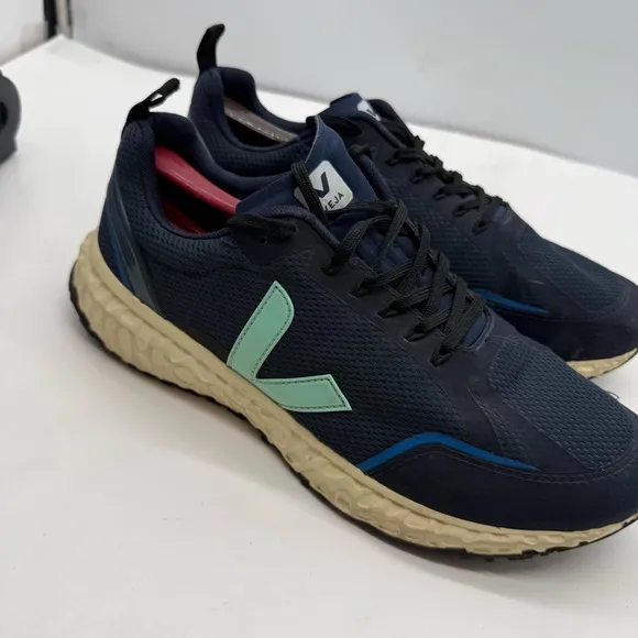 Veja Condor Mens 11.5 Running Shoes Sneakers Blue Athletic Mesh L-Foam