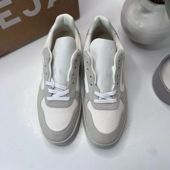 Veja V-10 B Mesh Lace Natural Pierre Sneakers White VX0102499A Women's US 10 NWD