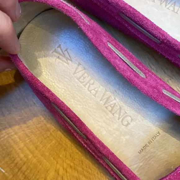 Vera Wang suede Fushia Pink Loafers