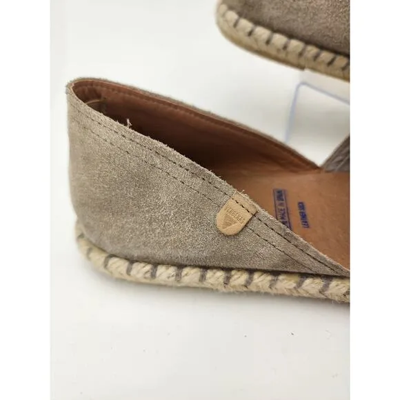 Verbenas Espadrilles Shoe Flats Womens 40 Carmen Beige Leather Suede Slip-on 9.5