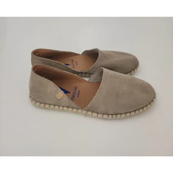 Verbenas Espadrilles Shoe Flats Womens 40 Carmen Beige Leather Suede Slip-on 9.5