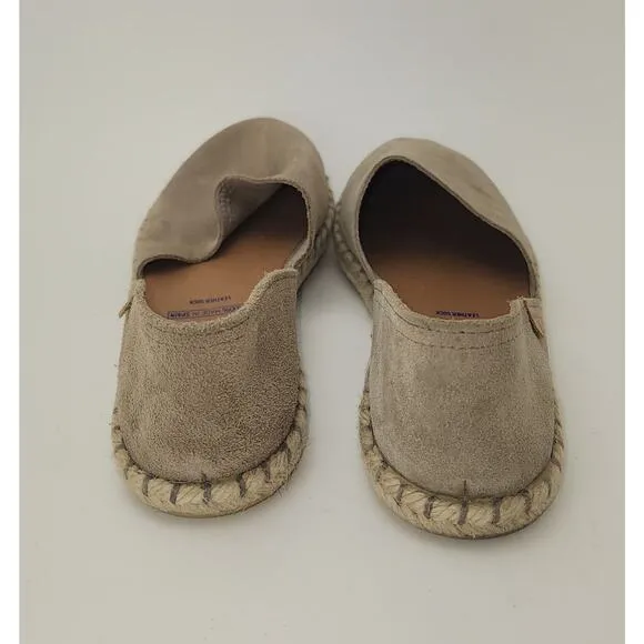 Verbenas Espadrilles Shoe Flats Womens 40 Carmen Beige Leather Suede Slip-on 9.5