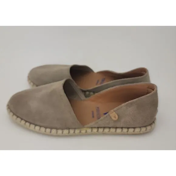 Verbenas Espadrilles Shoe Flats Womens 40 Carmen Beige Leather Suede Slip-on 9.5