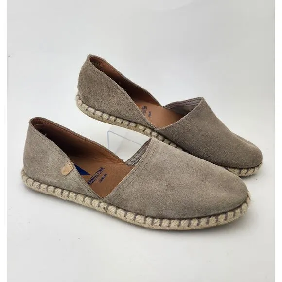 Verbenas Espadrilles Shoe Flats Womens 40 Carmen Beige Leather Suede Slip-on 9.5