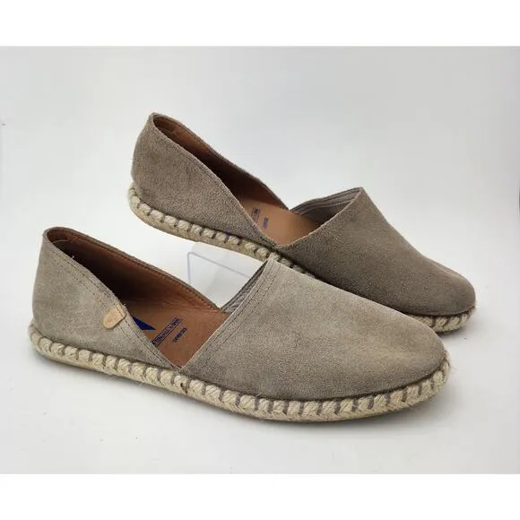 Verbenas Espadrilles Shoe Flats Womens 40 Carmen Beige Leather Suede Slip-on 9.5