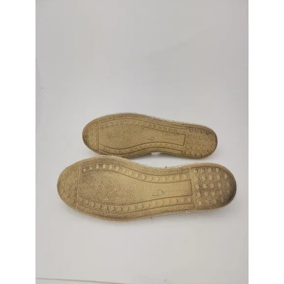 Verbenas Espadrilles Shoe Flats Womens 40 Carmen Beige Leather Suede Slip-on 9.5