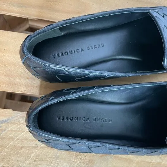 Veronica Beard black Griffin Basket Weave loafers size 11M