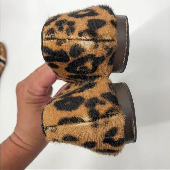 Veronica Beard Griffin Flat Loafers in Leopard Size 36.5 Leather Cowhide