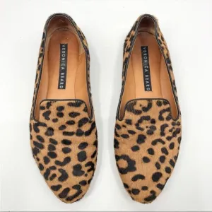 Veronica Beard Griffin Flat Loafers in Leopard Size 36.5 Leather Cowhide