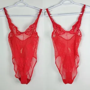Victoria's Secret Vintage Lace Mesh Sexy Lingerie Bodysuit Sz XS/S