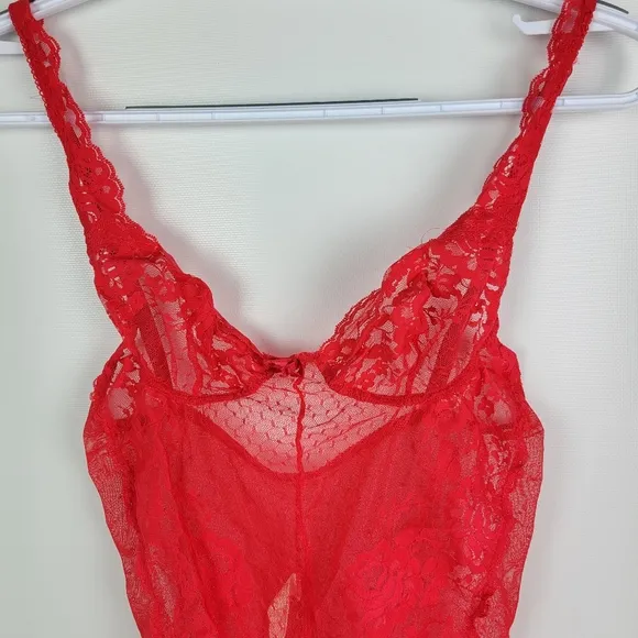 Victoria's Secret Vintage Lace Mesh Sexy Lingerie Bodysuit Sz XS/S