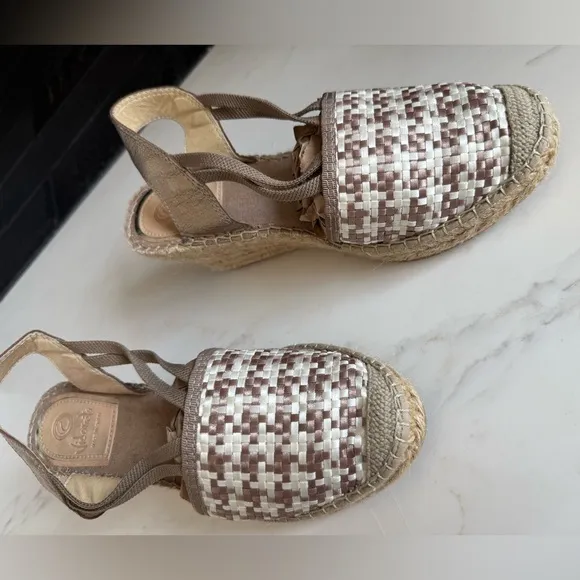 Vidorreta Spain Espadrilles Sandals Women’s Woven Espadrille Wedge Shoes Size 39
