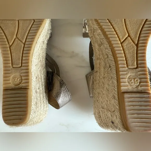 Vidorreta Spain Espadrilles Sandals Women’s Woven Espadrille Wedge Shoes Size 39