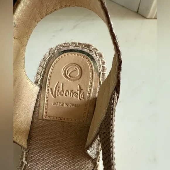 Vidorreta Spain Espadrilles Sandals Women’s Woven Espadrille Wedge Shoes Size 39