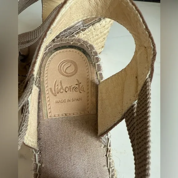 Vidorreta Spain Espadrilles Sandals Women’s Woven Espadrille Wedge Shoes Size 39