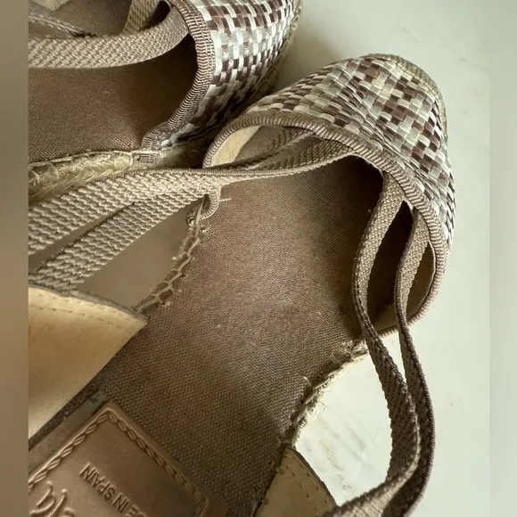 Vidorreta Spain Espadrilles Sandals Women’s Woven Espadrille Wedge Shoes Size 39