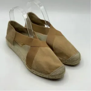 Vidorreta Suede Espadrille with Elasticated Panels Size 37 Tan