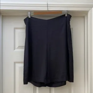 Vince Black Tailored Shorts — Size 12 — Flowy Skirt Look — Elegant &amp; Timeless