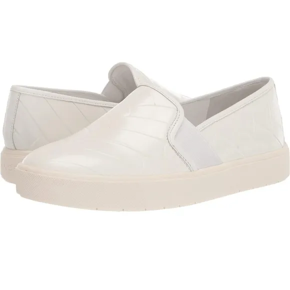 VINCE Blair Embossed Leather Slip On Sneakers