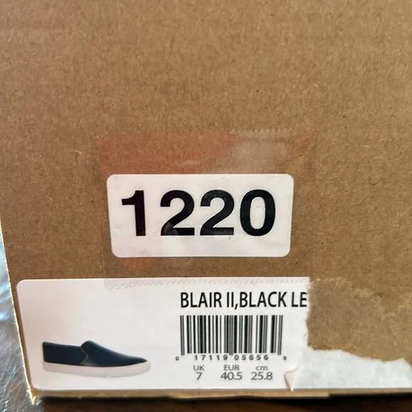 Vince Blair II Black Leather Slip On Sneakers Minimalist NEW EU 40.5 /US 10.5
