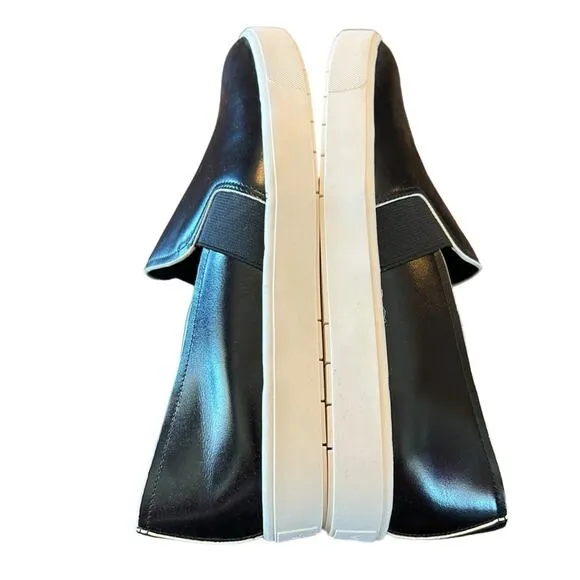 Vince Blair II Black Leather Slip On Sneakers Minimalist NEW EU 40.5 /US 10.5