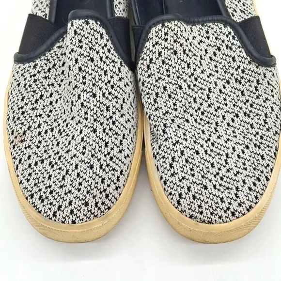 Vince Blair Knit Low-Top Slip-On Casual Sneakers Black White 6M