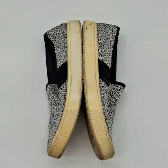 Vince Blair Knit Low-Top Slip-On Casual Sneakers Black White 6M