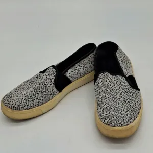 Vince Blair Knit Low-Top Slip-On Casual Sneakers Black White 6M
